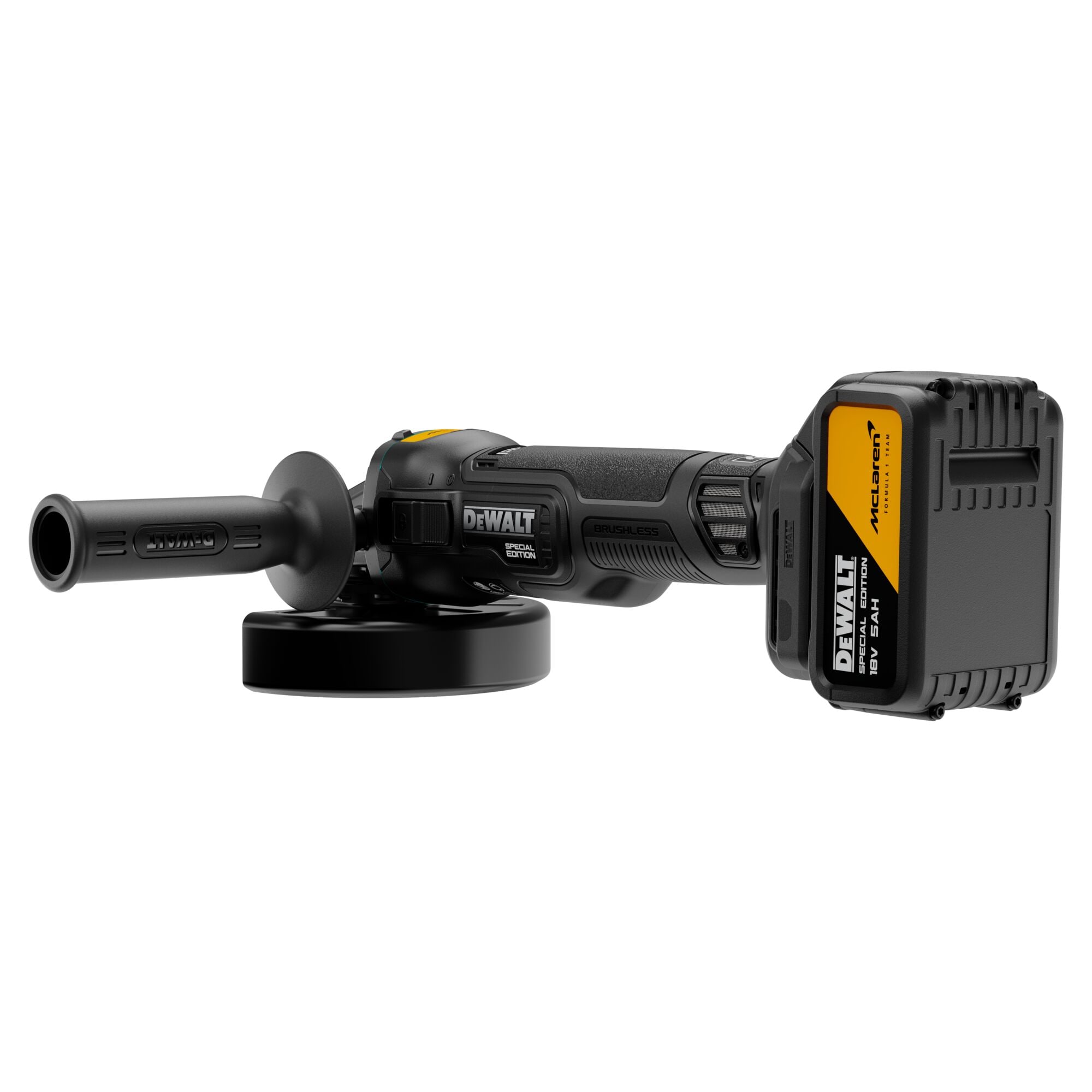 Polizor unghiular, cu motor fără perii DEWALT® x McLaren F1 Team